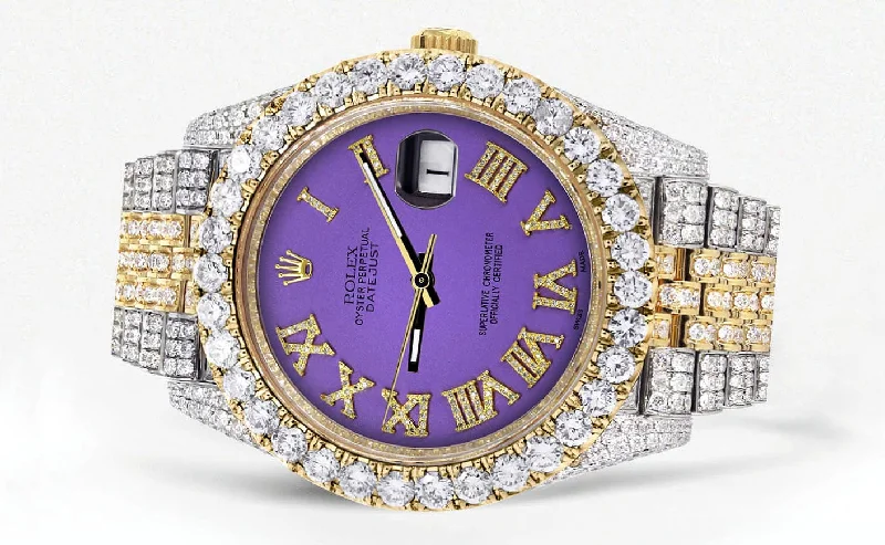 diamond-iced-out-rolex-datejust-41-25-carats-of-diamonds-custom-purple-roman-numeral-diamond-dial-jubilee-band-2