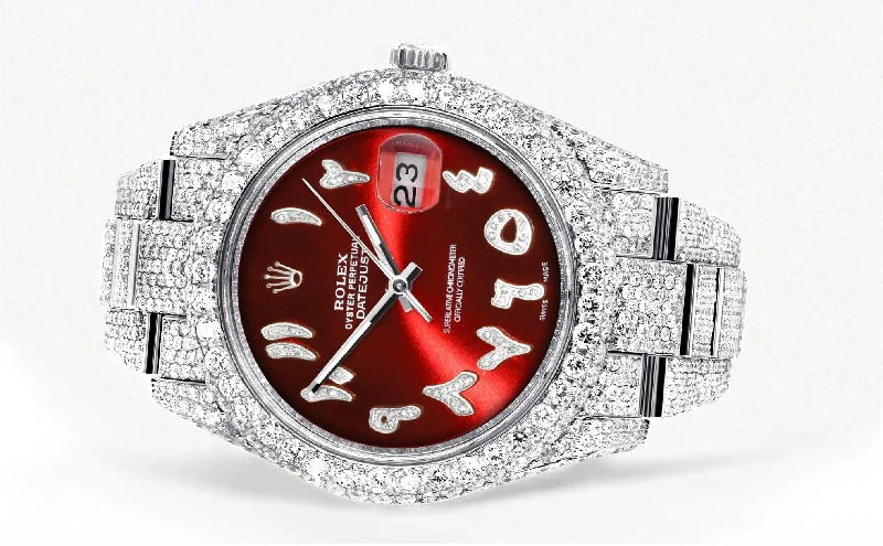 diamond-iced-out-rolex-datejust-41-25-carats-of-diamonds-custom-red-arabic-numeral-diamond-dial-oyster-band