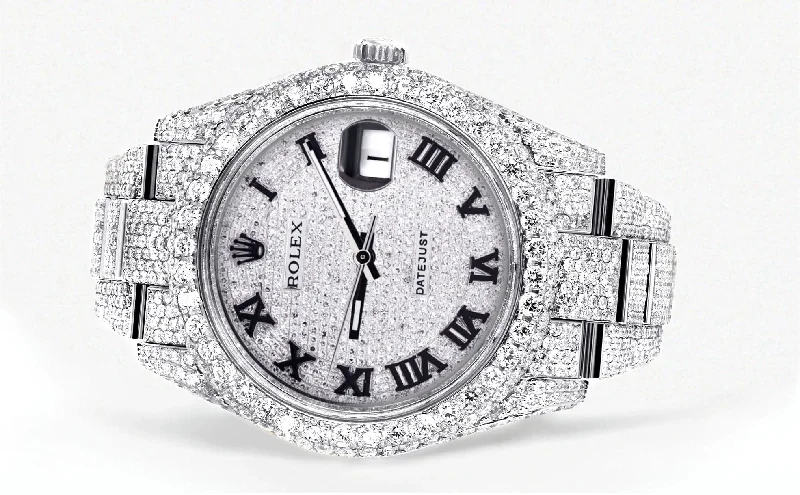 diamond-iced-out-rolex-datejust-41-25-carats-of-diamonds-custom-roman-numeral-diamond-dial-oyster-band