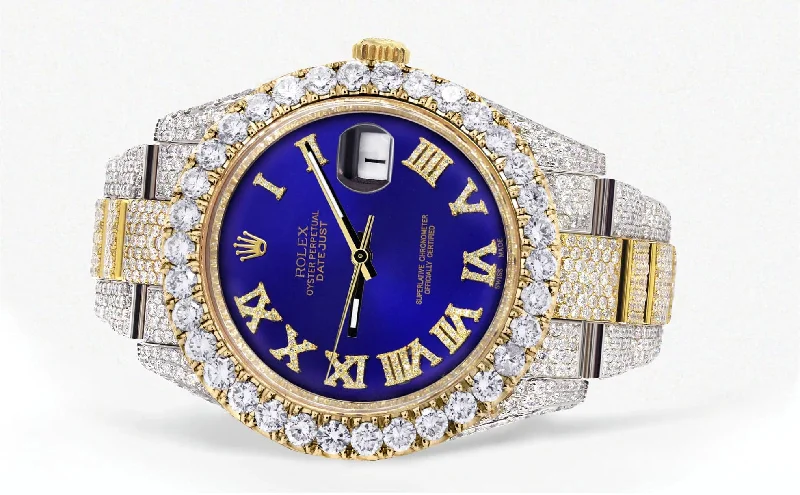 diamond-iced-out-rolex-datejust-41-25-carats-of-diamonds-custom-royal-blue-roman-numeral-diamond-dial-oyster-band-1