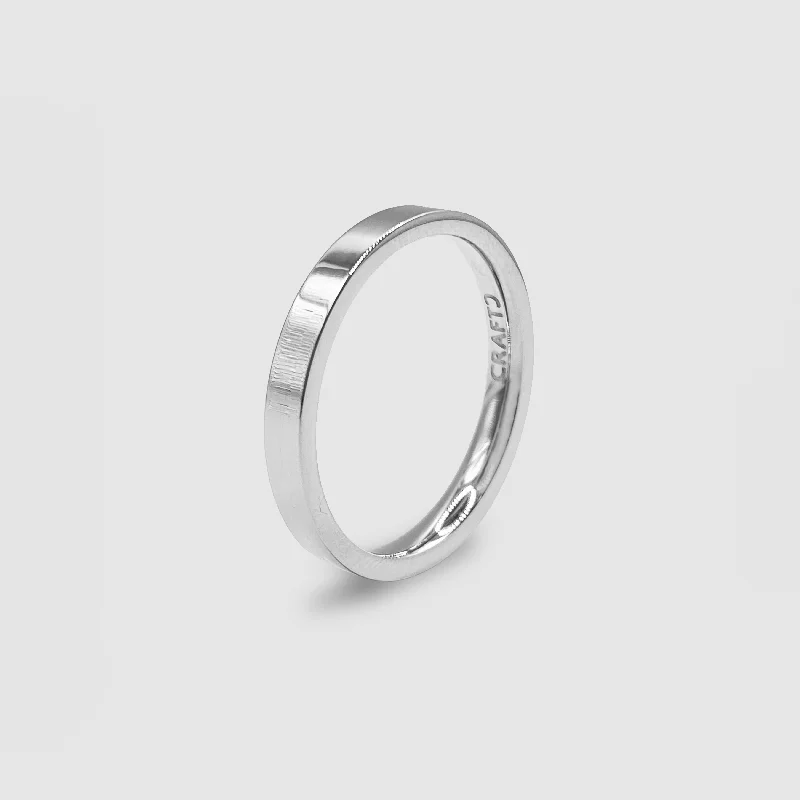 Flat Band Ring (Silver) 3mm