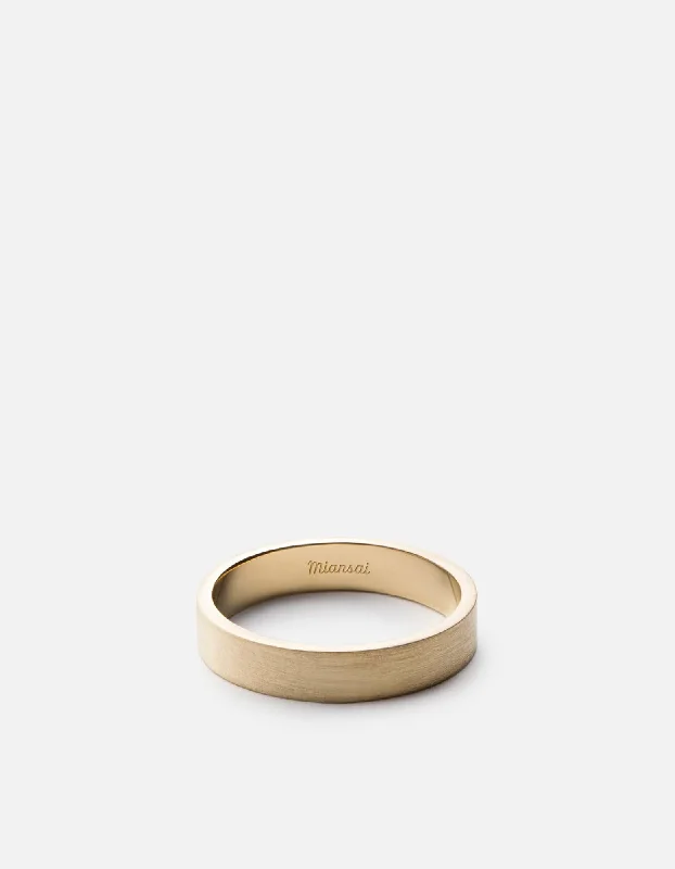 4mm Gold Band, 14k Gold