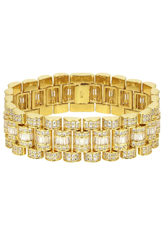 Baguette Presidential Bracelet Gold Plated