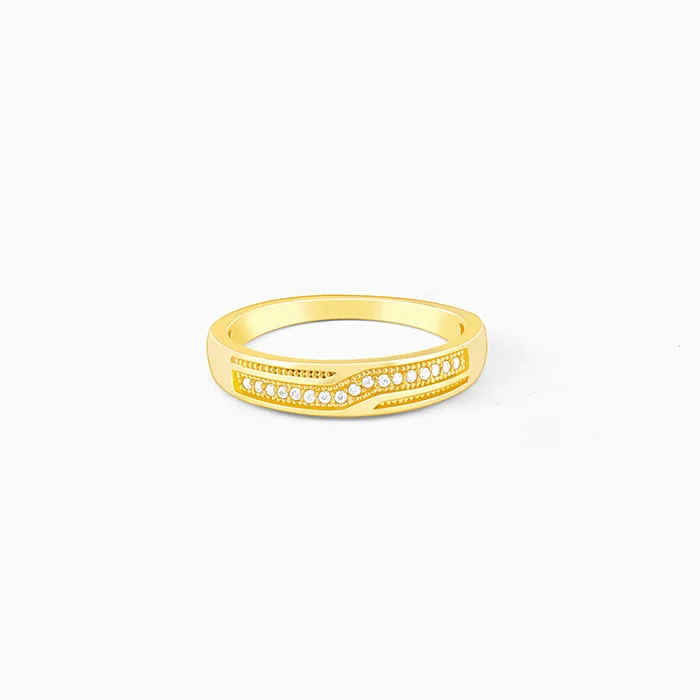 Golden Prominence Ring For Him