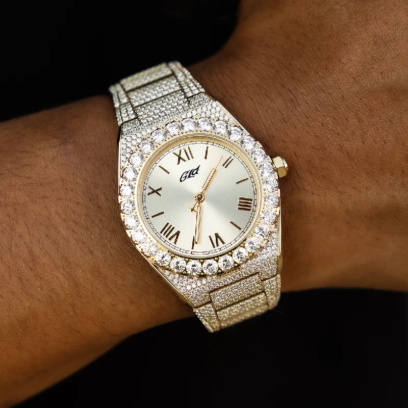 36MM Iced Alpha Era in Gold