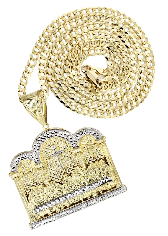 10K Yellow Gold Last Supper Necklace | Appx 35.1 Grams