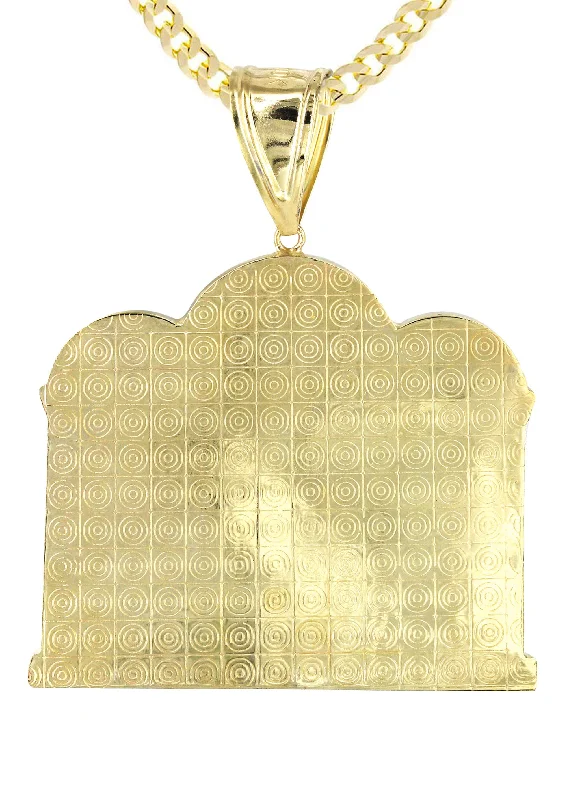 last-supper-cz-10k-yellow-gold-pendant-53-9-grams