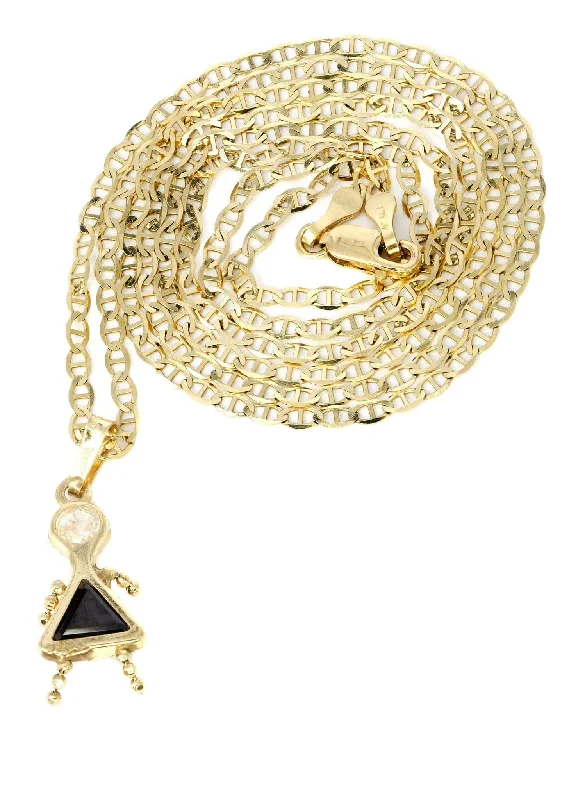 10K Yellow Gold Mariner  Children Necklace | Appx. 3.2 Grams