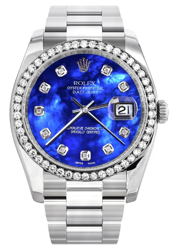 116200 | Rolex Datejust Watch | 36Mm | Blue Mother Of Pearl Dial | Oyster Band