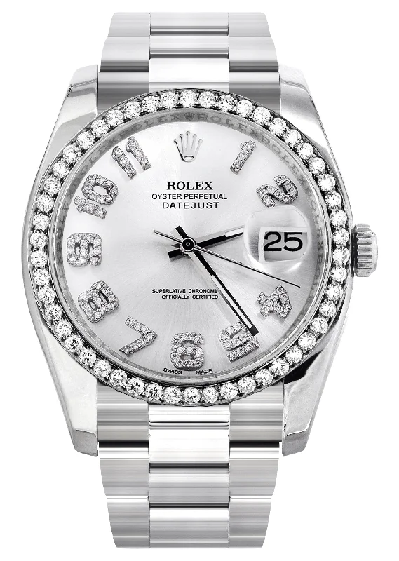 116200 | Rolex Datejust Watch | 36Mm | Diamond Numeral Dial | Oyster Band