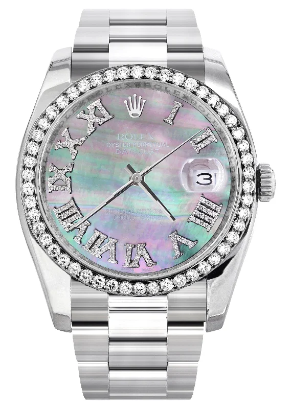 116200 | Rolex Datejust Watch | 36Mm | Roman Mother of Pearl Dial | Oyster Band