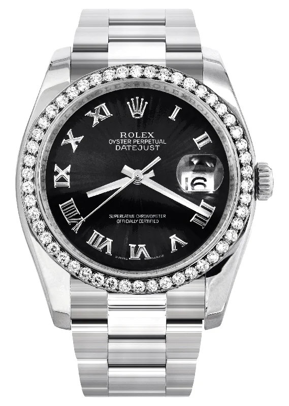 116200 | Rolex Datejust Watch | 36Mm | Roman Numeral Dial | Oyster Band