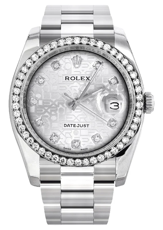 116200 | Rolex Datejust Watch | 36Mm | Texture Pattern Dial | Oyster Band