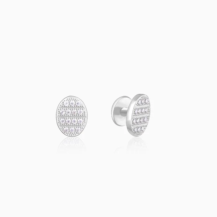 Silver Studded Cufflinks For Him