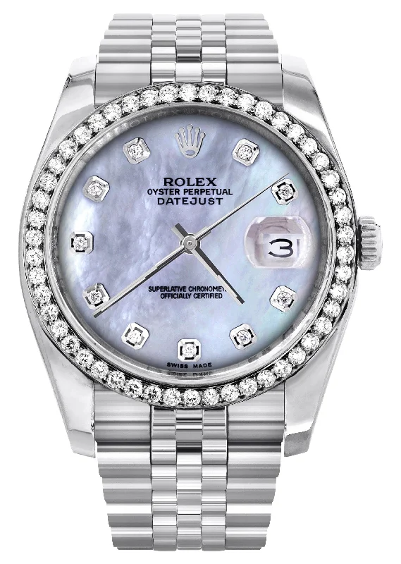 116200 | Hidden Clasp | 36Mm | Rolex Datejust Watch | Mother of Pearl Dial | Jubilee Band