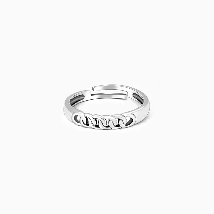 Silver Classic Chain Ring for Him