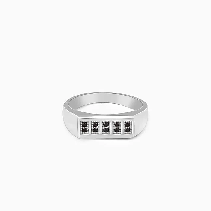 Silver Contemporary Minimalism Men's Ring