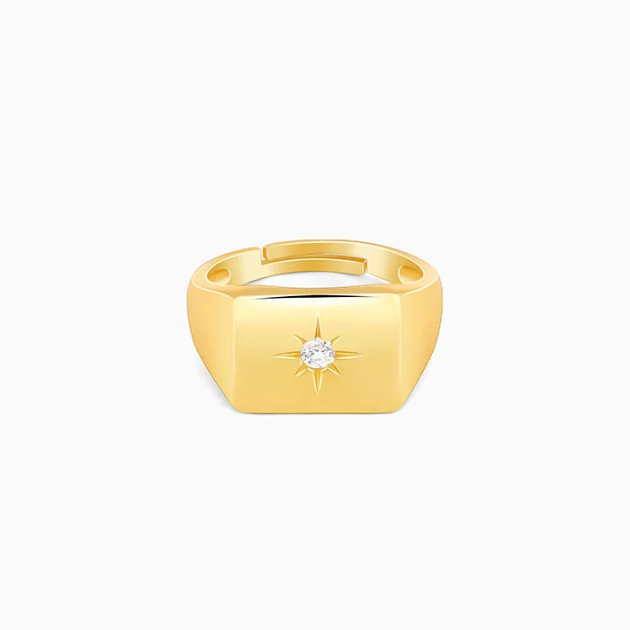 Golden Rise Star Ring for Him