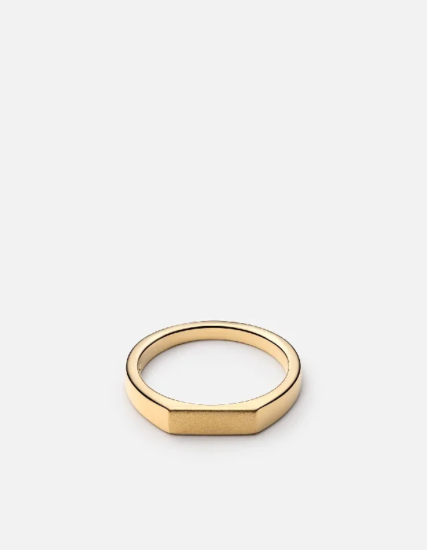 Thin Geo Ring, Gold