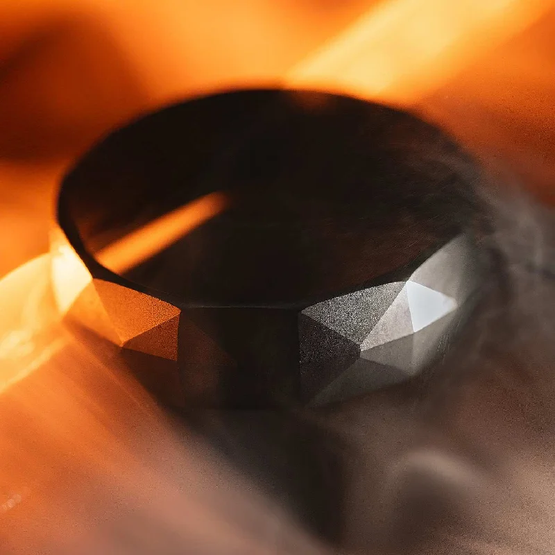 Matte Black Delta Ceramic Ring