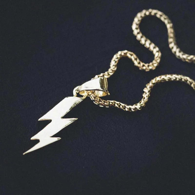 Solid Gold Micro Lightning Bolt