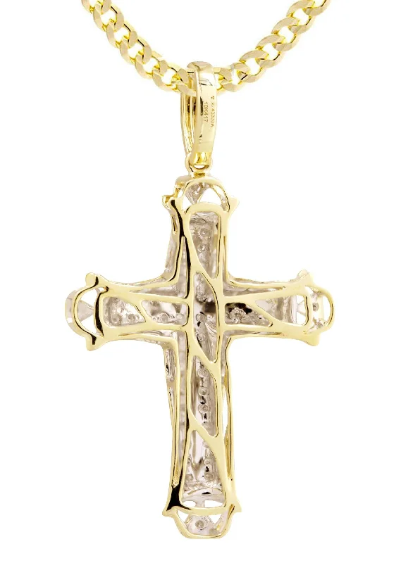 10k-yellow-gold-cross-pendant-cuban-chain-0-21-carats-1