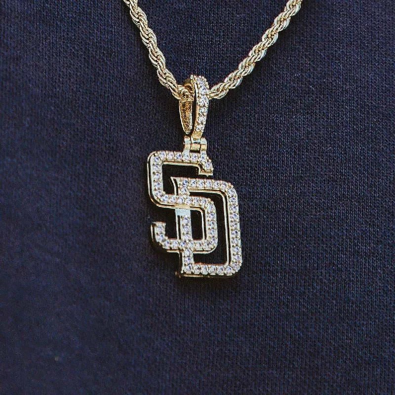 18k Vermeil San Diego Padres Micro Pendant