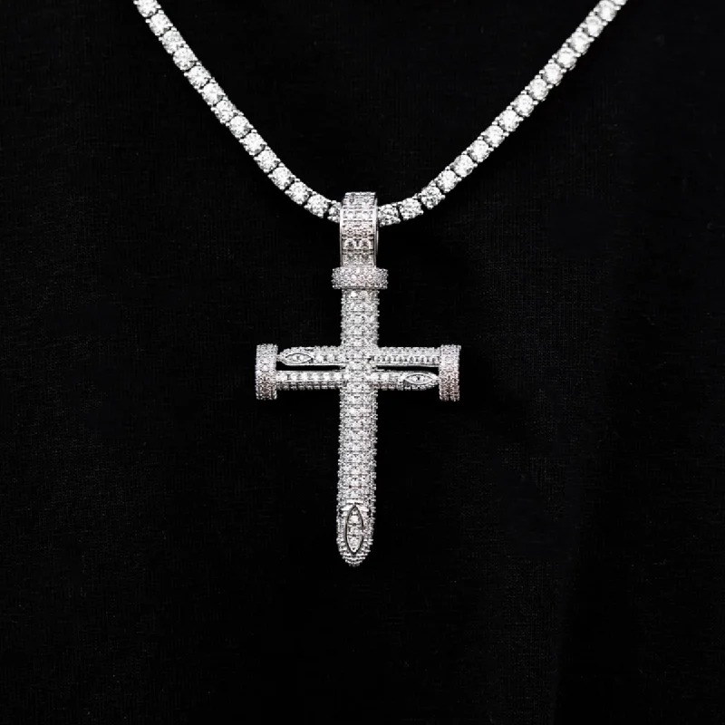 3mm-diamond-tennis-chain-8-5mm-diamond-cuban-bracelet-large-nail-cross-bundle-white-gold