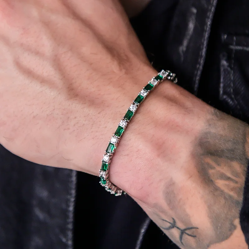 emerald-baguette-tennis-chain-bracelet-bundle