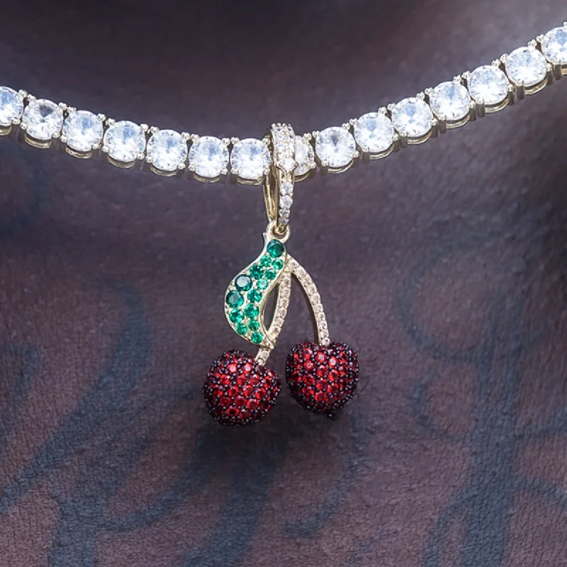 Iced Cherry Pendant