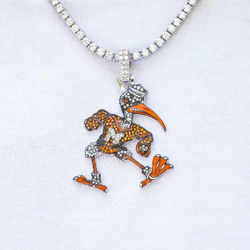 Miami Hurricanes Sebastian the Ibis Pendant