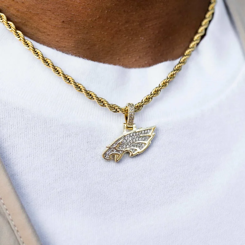 Philadelphia Eagles Micro Logo Pendant - Yellow Gold