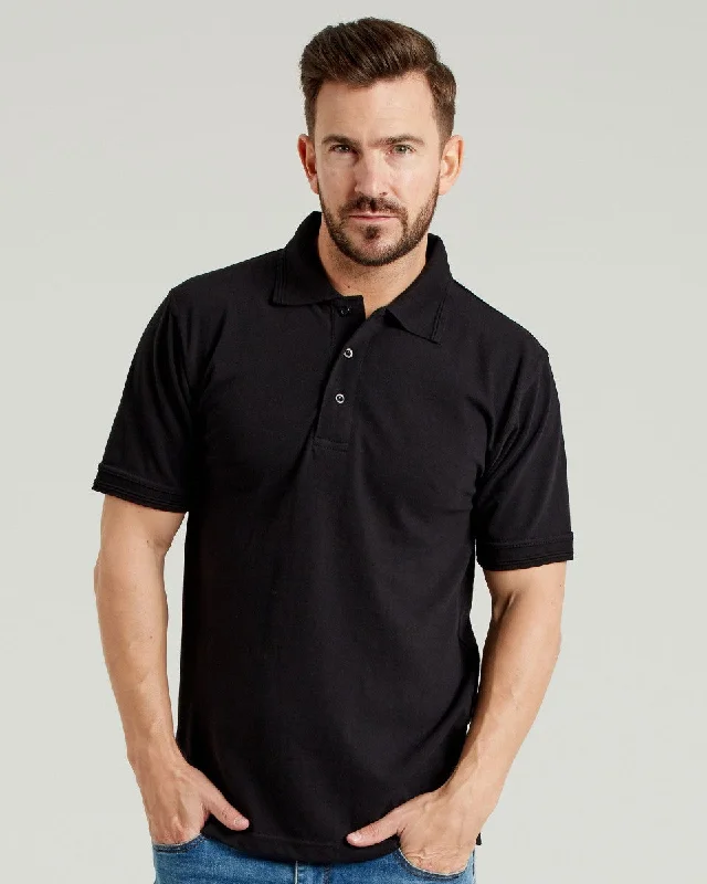 50/50 Heavyweight Piqué Polo | BLACK