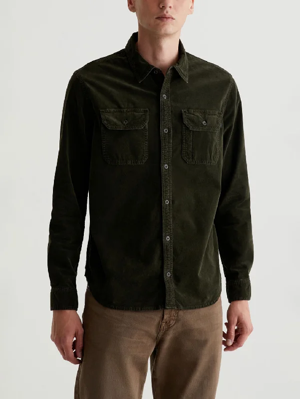 Aiden Utility Corduroy Shirt - Sulfur Dried Cedar