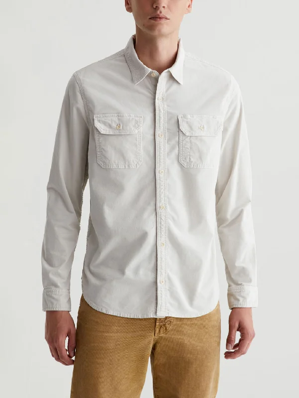 Aiden Utility Corduroy  Shirt - Pebble Creek