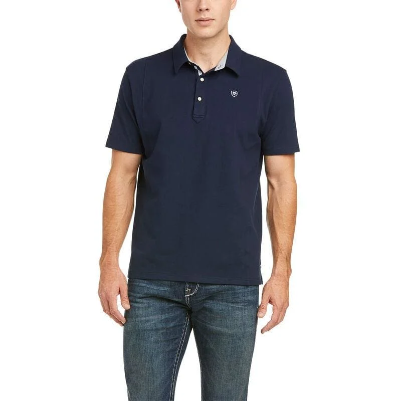 Ariat Men's Medal Polo Shirt Navy