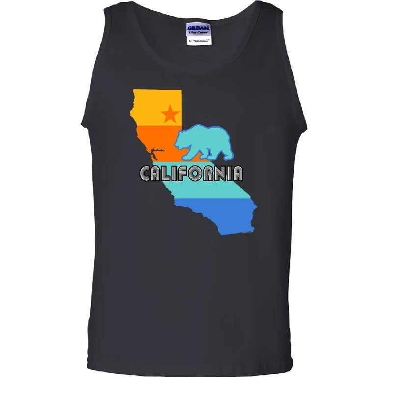 California Bear State Stripes Asst Colors Tank Top