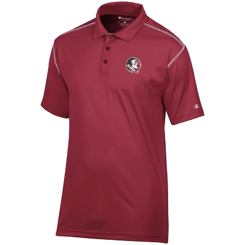 Champion Men's Seminole Logo Performance Polo - Garnet