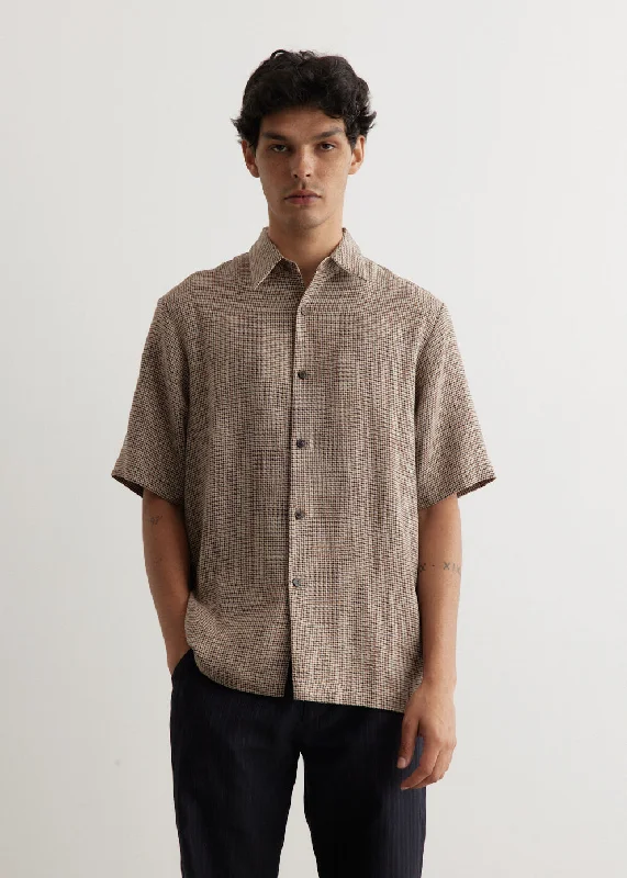 Clasen Linen Houndstooth Shirt