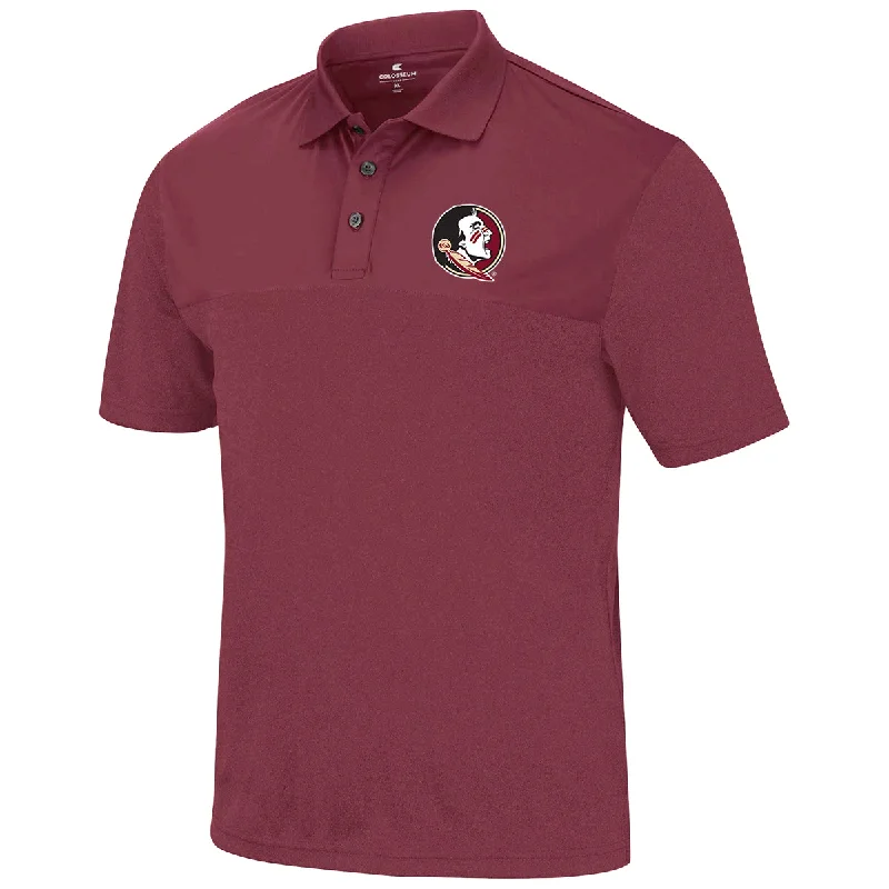 Colosseum Men's Seminole Logo Potential Polo - Garnet