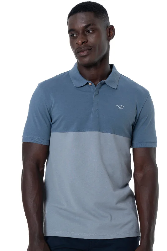 Colour Block Golfer _ 146162 _ Blue