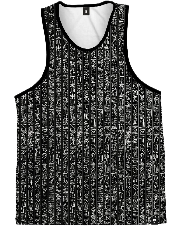 Egyptian Glyphs (Black) Unisex Tank