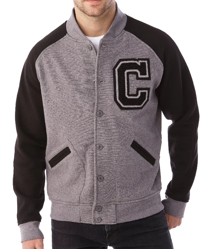 JK572 - Custom Unlined two-toned fleece varsity jacket