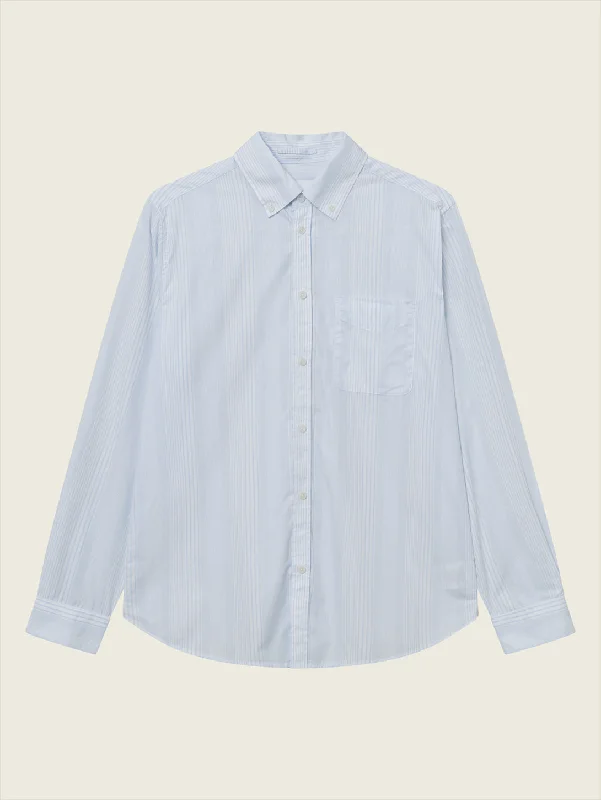 Kent Poplin Shirt - Summer Sky/White