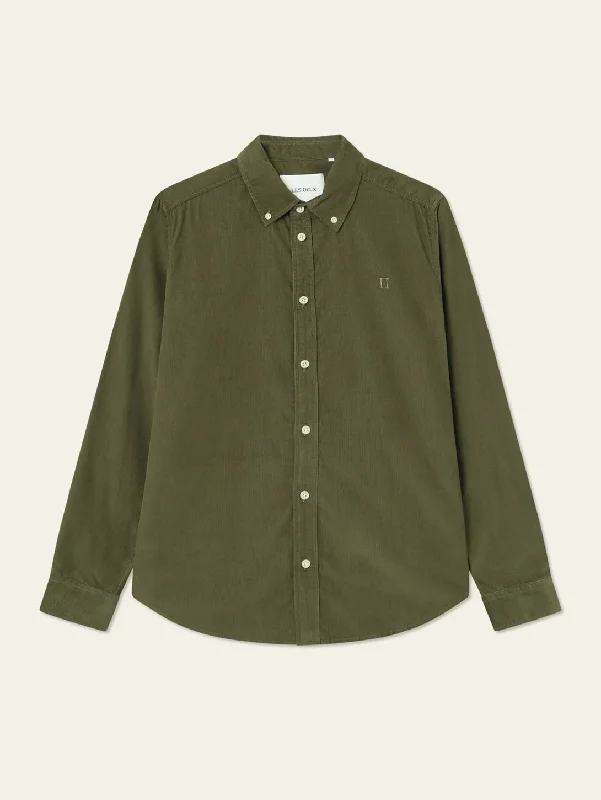 Kristian Corduroy Shirt - Olive Night