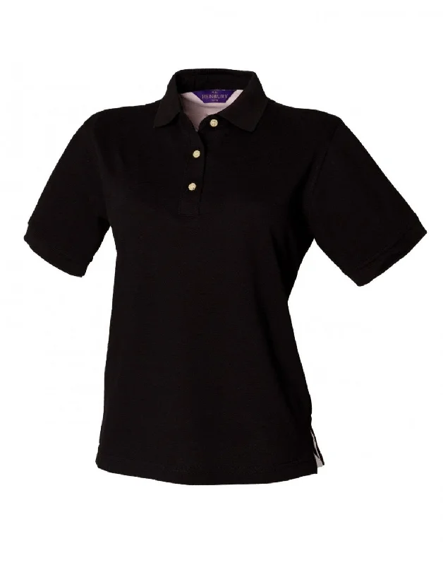 Ladies Classic Cotton Polo Shirt | BLACK