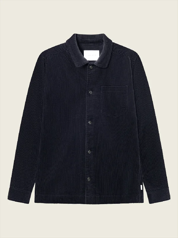 Layton Corduroy Overshirt - Dark Navy