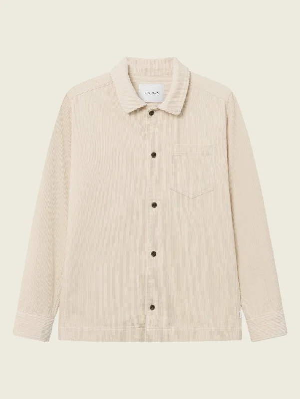 Layton Corduroy Overshirt - Ivory