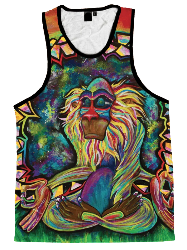 Meditating Rafiki Unisex Tank Top