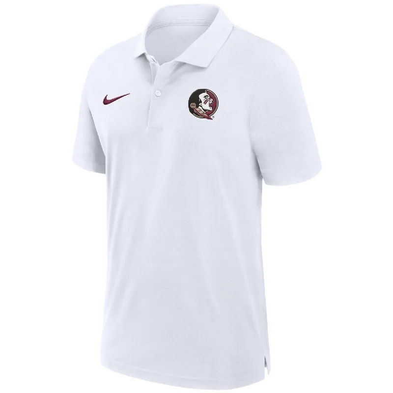 Nike Men's Seminole Logo Dri-fit Woven Polo - White